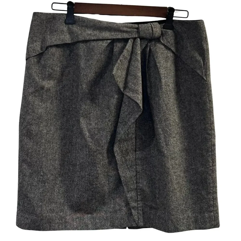 Banana Republic Women's Gray Tweed Wool Blend Skirt Size 12